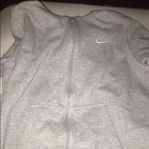 Gray Nike zip up
